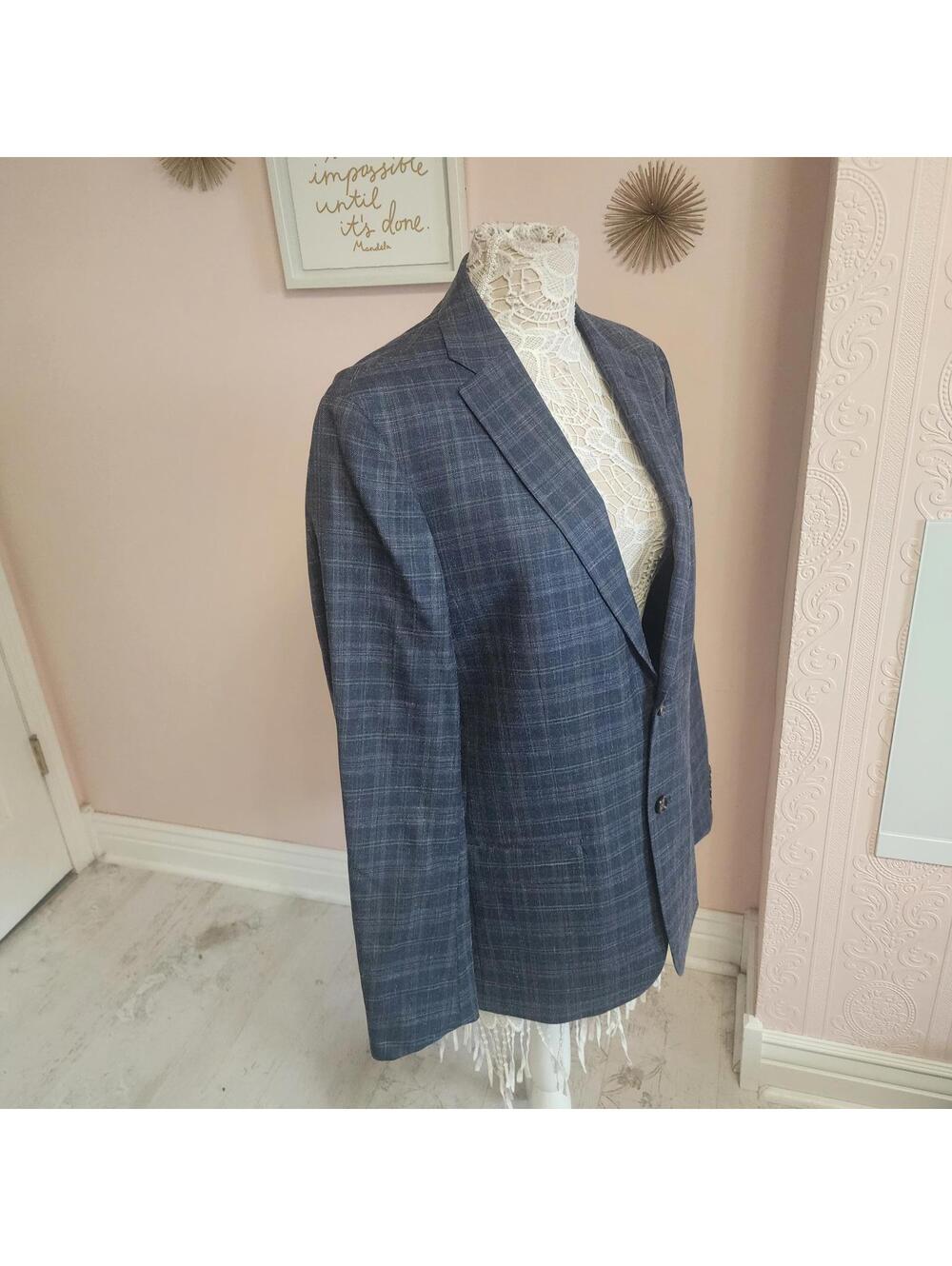 Lauren Ralph Lauren Men’s 42R Blue Plaid Two-Button Blazer Sport Coat